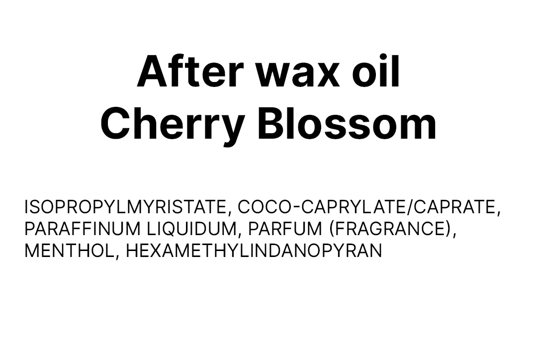 After wax oil Cherry Blossom