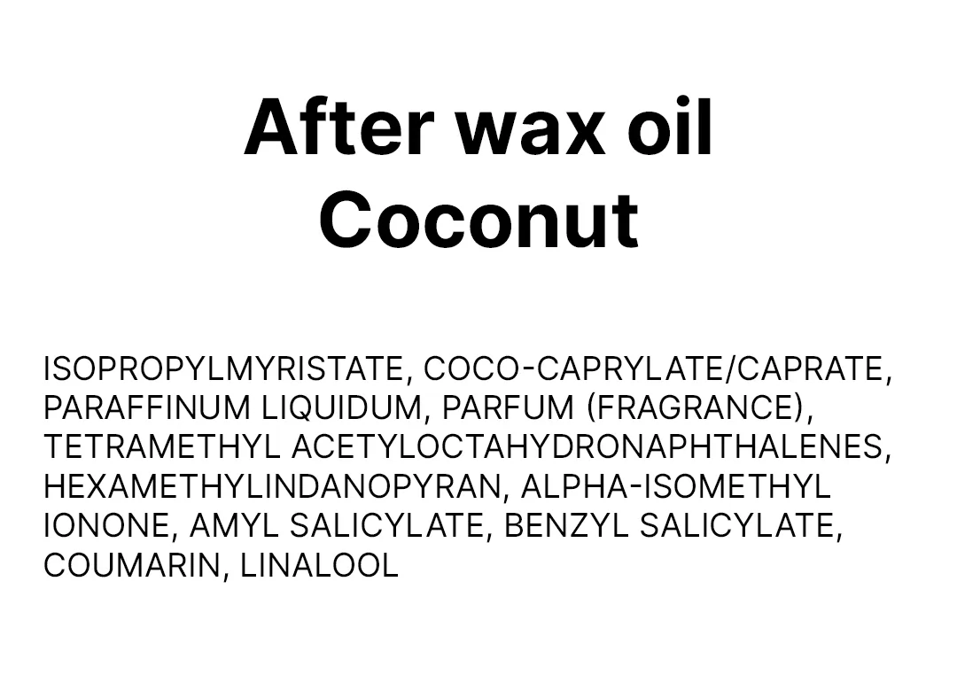 After wax oil Coconut