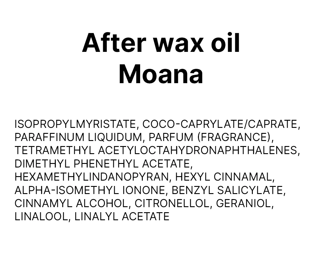 After wax oil Moana