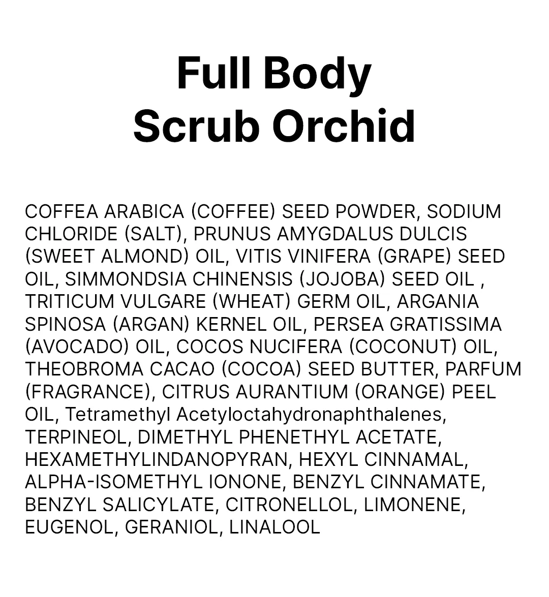 Full Body Scrub Orchid