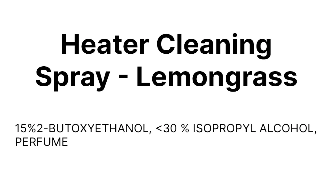 Heater Cleaning spray - Lemongrass